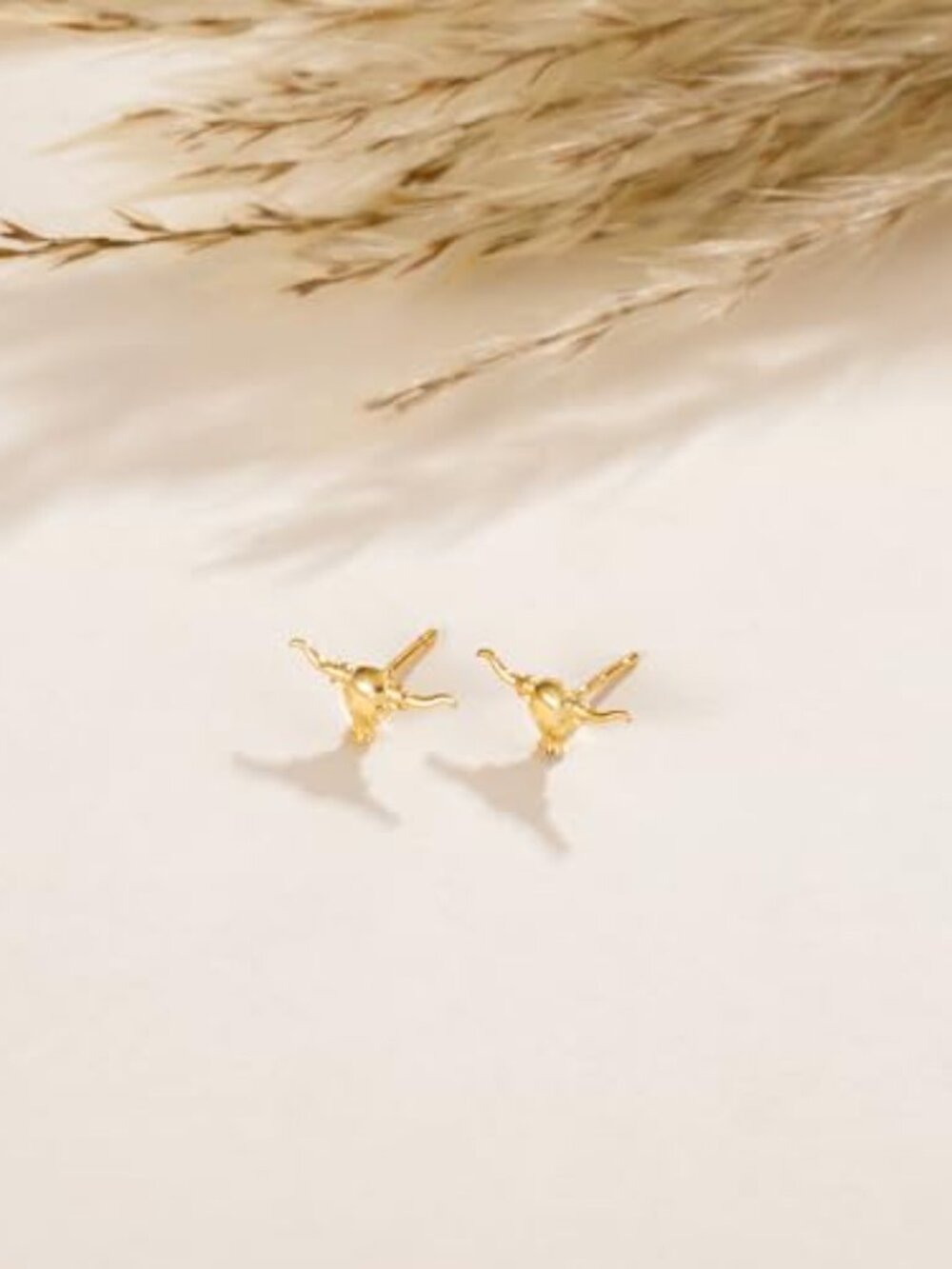 Cowgirl Ears for Women CZ 14K Gold‎ Plated Western Cowboy Hat Dangle